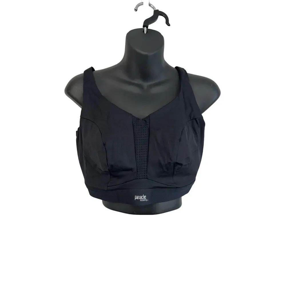 NWOT Panache Sport Underwire Sports Bra Black Size 34 - Picture 1 of 6
